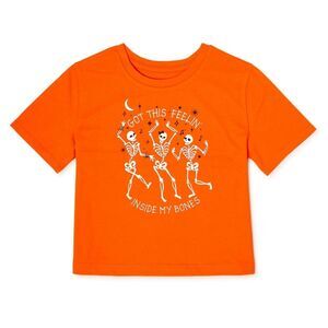 Girls Short Sleeve Dance Skeleton Tee size XL